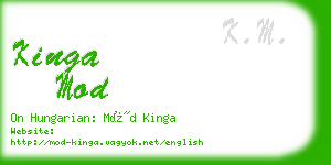 kinga mod business card